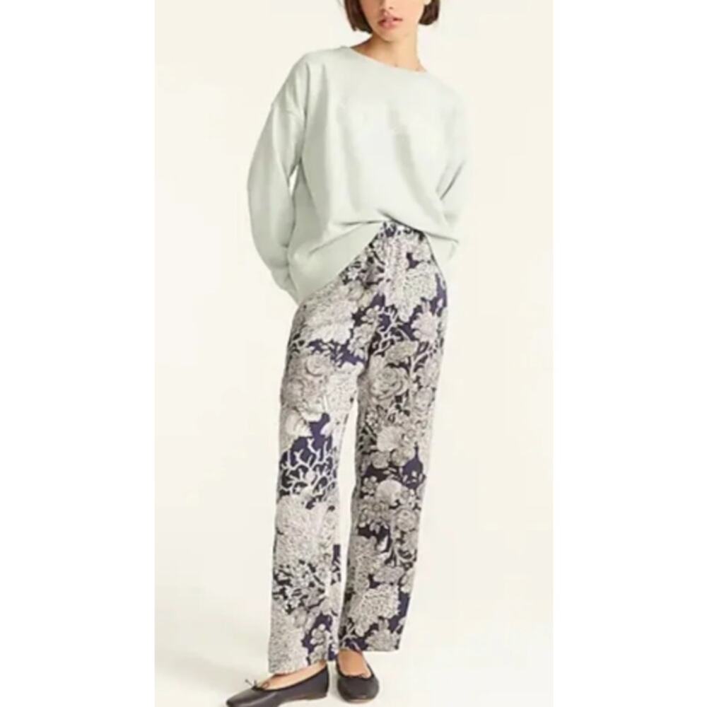 J. Crew Collection x Ratti Pull-on Cropped Pant in Ratti Seashell Print Sz. 6P